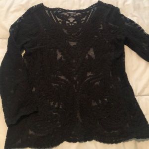 Express Black sheer blouse